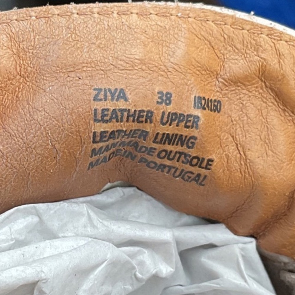 Miz Mooz Ziya Cream Leather Square Toe Loafers Shoes Made in Portugal Size 38 - Picture 8 of 11